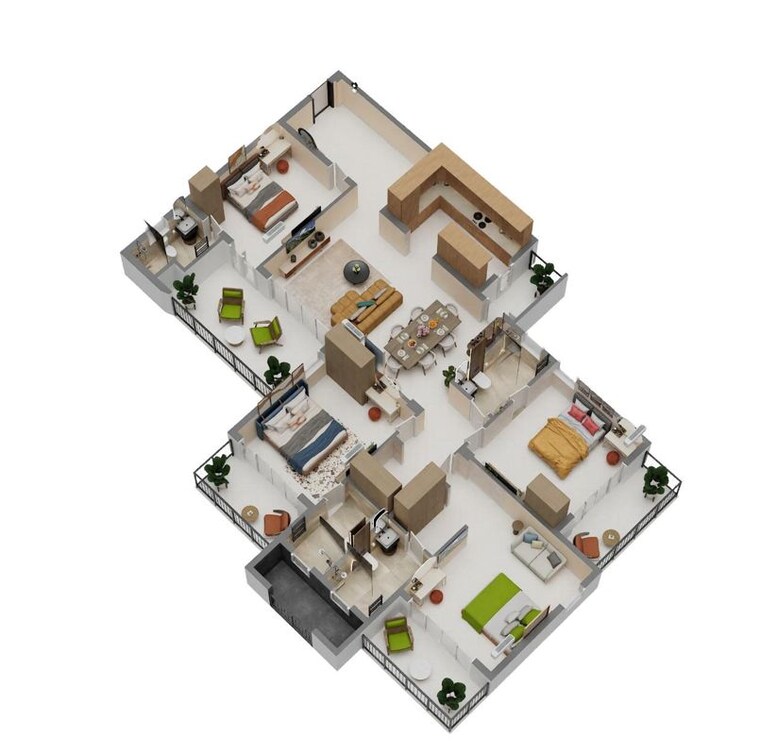 Master Plan, ashiana-aaroham 4 Bedroom 1569 Sq.Ft. Apartment In Sector 80 Gurgaon 10262864