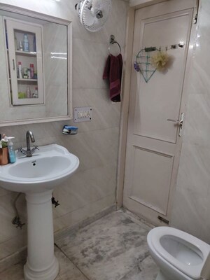 Bathroom in 3 BHK Apartment at East Of Kailash – for Rent