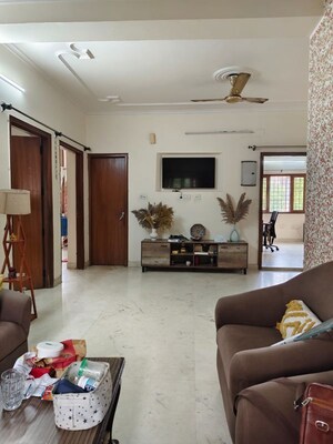 Living Room in 1 BHK Apartment at Green Park Extension – for Rent