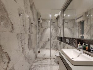 Bathroom in 4 BHK Apartment at Bhartiya City Leela Residences, Thanisandra Main Road – for Rent