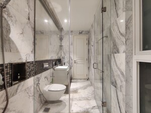 Bathroom in 4 BHK Apartment at Bhartiya City Leela Residences, Thanisandra Main Road – for Rent