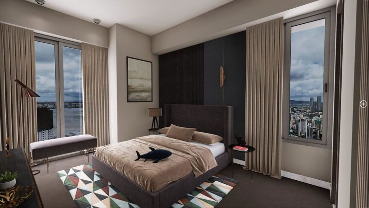 Bedroom, techno-aakasa 3 Bedroom 1300 Sq.Ft. Apartment In Worli Mumbai 10263133