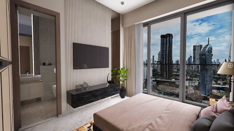 Bedroom, techno-aakasa 3 Bedroom 1300 Sq.Ft. Apartment In Worli Mumbai 10263133