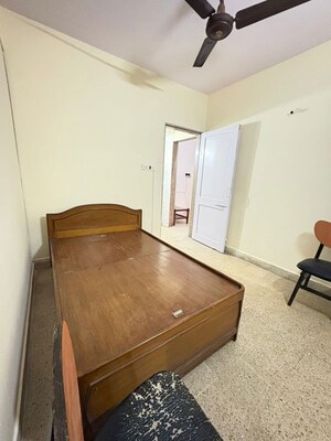 Bedroom in 1 BHK Apartment at Champak Apartment 59, Vasant Vihar – for Rent