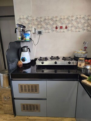 Kitchen in 1 BHK Apartment at Jeevan Vihar CHS, Bhandup East – for Sale