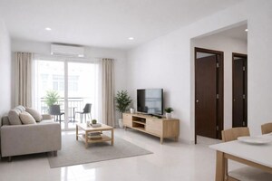 Living Room in 2 BHK Apartment at Adarsh Greens Phase 2, Kogilu – for Sale