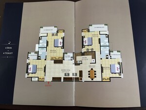 Floor Plan in 4 BHK Apartment at M R Platinum 321, Raj Nagar Extension – for Sale