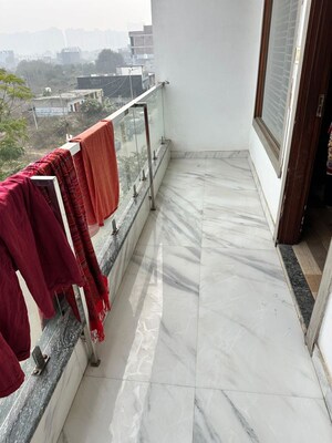 Balcony in 3 BHK Builder Floor at Sector 3 Greater Noida – for Rent