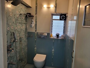 Bathroom in 1 BHK Apartment at Metropolis Bayside, Kasarvadavali – for Rent