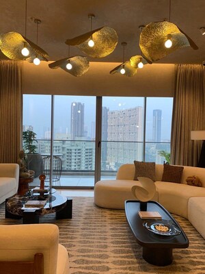 Living Room in 3 BHK Apartment at Runwal Raaya, Worli – for Sale