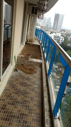 Balcony in 3 BHK Apartment at The Wadhwa Anmol Pride, Goregaon West – for Rent
