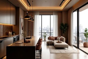 Living Room in 2 BHK Apartment at Birla Evam, Manjri Budruk – for Sale