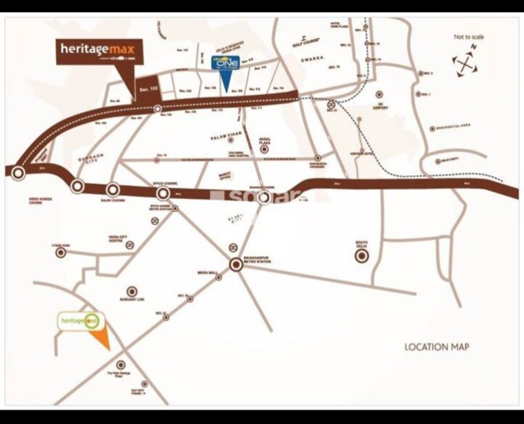 Map Location, conscient-heritage-max 3 Bedroom 1870 Sq.Ft. Apartment In Sector 102 Gurgaon 10264160