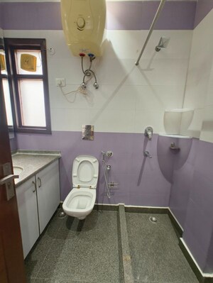 Bathroom in 3 BHK Builder Floor at Greater Kailash I – for Rent