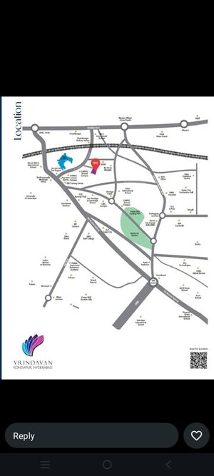 3.5 BHK Apartment – Map Location View at Namishree Vrindavan, Kondapur - for Sale