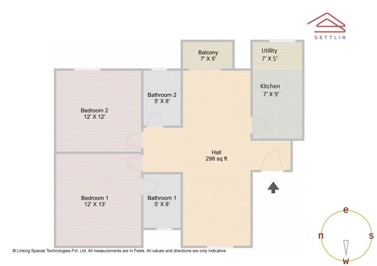 Floor Plan, prestige-ferns-residency 2 Bedroom 1195 Sq.Ft. Apartment In Harlur Bangalore 10264318