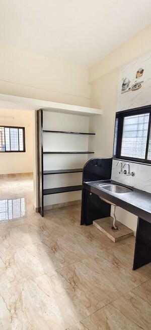 Kitchen in 1 RK Apartment at Wadgaon Sheri – for Rent