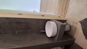 Bathroom in 2 BHK Apartment at Aurum Q Residences, Ghansoli – for Rent