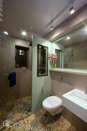 Bathroom in 2 BHK Apartment at Shree Riddhi Siddhi Sumukh Hills, Kandivali East – for Rent