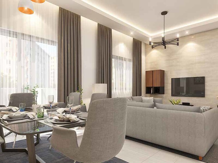 Living Room, goel-ganga-serio 3 Bedroom 1520 Sq.Ft. Apartment In Kharadi Pune 10265260