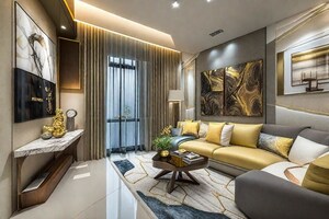 Living Room in 3 BHK Apartment at Techno Aakasa, Worli – for Sale