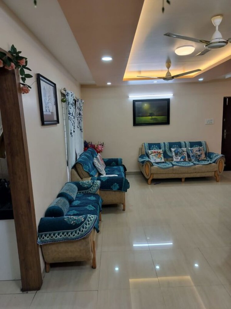 Living Room, mittal-brothers-whistling-palms 3 Bedroom 1500 Sq.Ft. Apartment In Wakad Pune 10265410