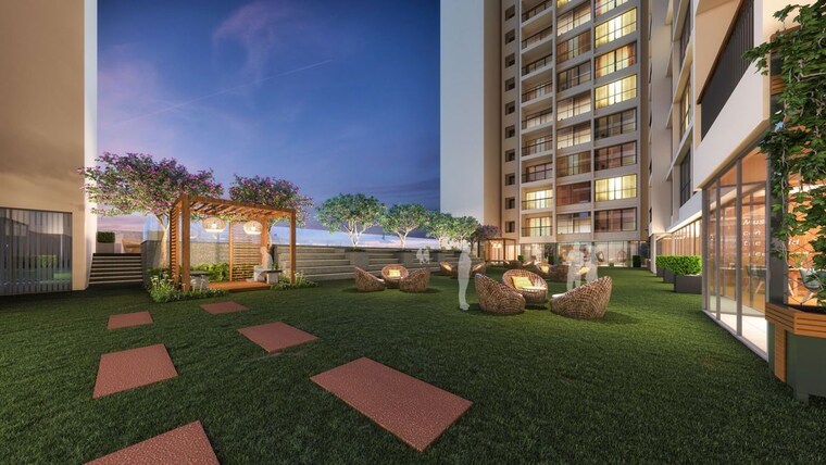 Garden, kumar-parth-towers 3 Bedroom 1100 Sq.Ft. Apartment In Baner Pune 10265339