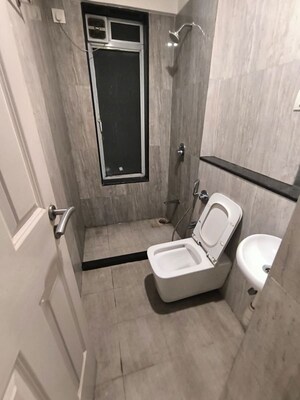 Bathroom in 2 BHK Apartment at Amal Aspen Park, Goregaon East – for Rent