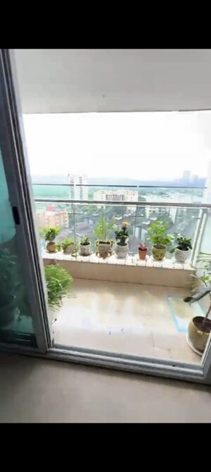 Balcony in 2.5 BHK Apartment at Oberoi Realty Woods, Goregaon East – for Rent