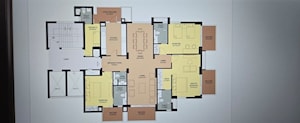 Floor Plan in 3 BHK Apartment at Ambience Creacions, Sector 22 – for Rent