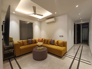 Living Room in 4 BHK Apartment at Greater Kailash – for Sale