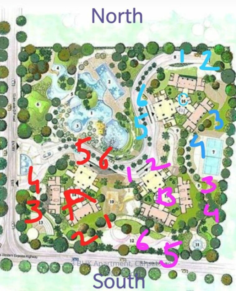 Master Plan, oberoi-realty-woods 2.5 Bedroom 1200 Sq.Ft. Apartment In Goregaon East Mumbai 10268154
