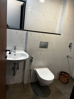 Bathroom in 2 BHK Apartment at Lodha Amara, Kolshet Road – for Rent