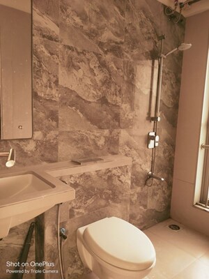 Bathroom in 3 BHK Apartment at The Wadhwa Anmol Fortune, Goregaon West – for Rent