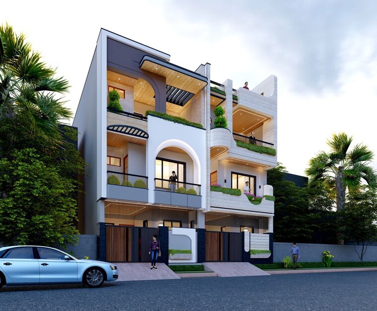 Exterior View, ansal-golf-villas 4 Bedroom 2300 Sq.Ft. Villa In Sushant Golf City Lucknow 10268532