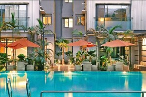 Swimming Pool in 3.5 BHK Apartment at Rustomjee Seasons, Bandra East – for Rent
