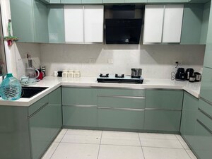 Kitchen in 3 BHK Apartment at Puravankara Palm Beach, Hennur – for Rent