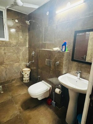 Bathroom in 3 BHK Apartment at Motia Citi Royal Business Park, Ambala Highway – for Rent