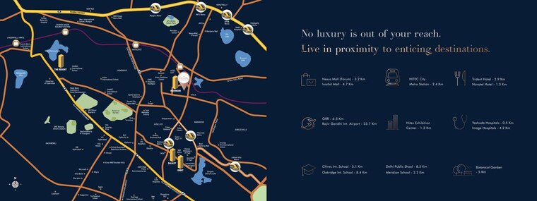 Map Location, auro-the-pearl 4 Bedroom 5400 Sq.Ft. Apartment In Hi Tech City Hyderabad 10268973