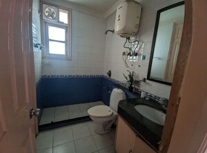 Bathroom in 3 BHK Apartment at Eros Woodbury Tower, Charmwood Village – for Rent