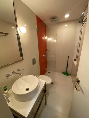 Bathroom in 3 BHK Apartment at Lodha Fiorenza, Goregaon East – for Rent