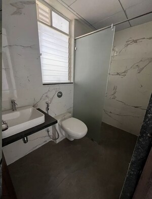Bathroom in 3 BHK Apartment at Goel Ganga Serio, Kharadi – for Rent