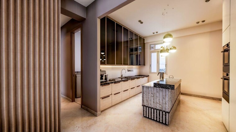 Living Room, techno-aakasa 3 Bedroom 1390 Sq.Ft. Apartment In Worli Mumbai 10269195
