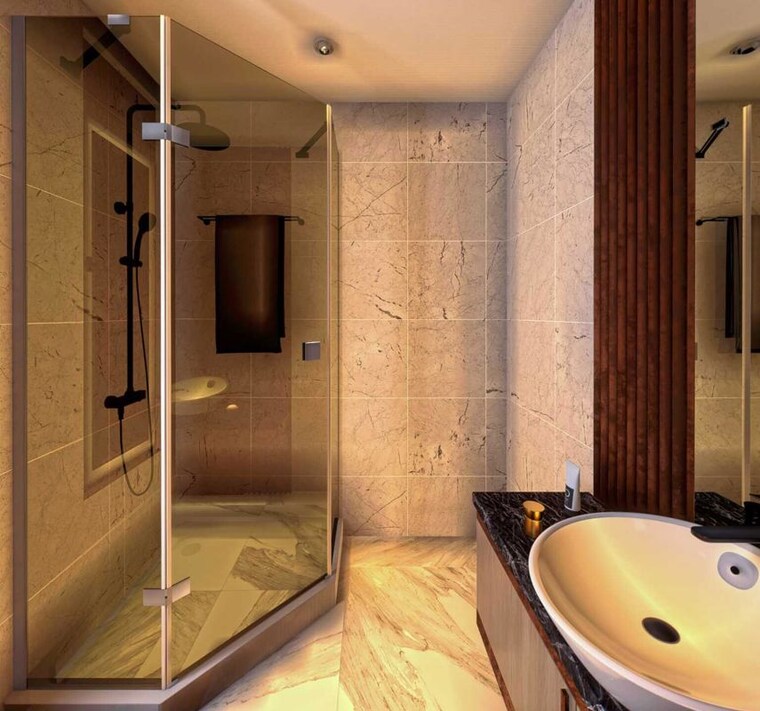 Bathroom, techno-aakasa 3 Bedroom 1390 Sq.Ft. Apartment In Worli Mumbai 10269195