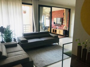 Living Room in 3 BHK Apartment at Shivalik Sharda Park View, Shela – for Sale