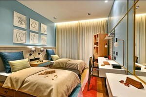 Bedroom in 3.5 BHK Apartment at Rustomjee Seasons, Bandra East – for Rent