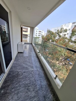 Balcony in 4 BHK Apartment at Rajapushpa Regalia, Kokapet – for Rent