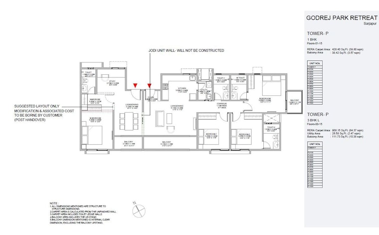 Floor Plan, godrej-park-retreat 4 Bedroom 2153 Sq.Ft. Apartment In Sarjapur Road Bangalore 10269535