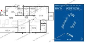 Floor Plan in 4 BHK Apartment at Godrej Park Retreat, Sarjapur Road – for Sale