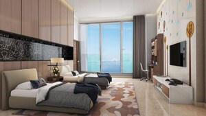 Living Room in 4 BHK Apartment at Lodha Worli, Worli – for Sale